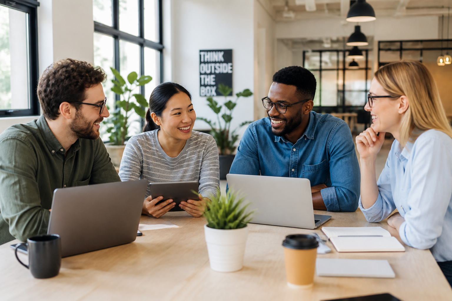 The Payyvion team collaborating in the office